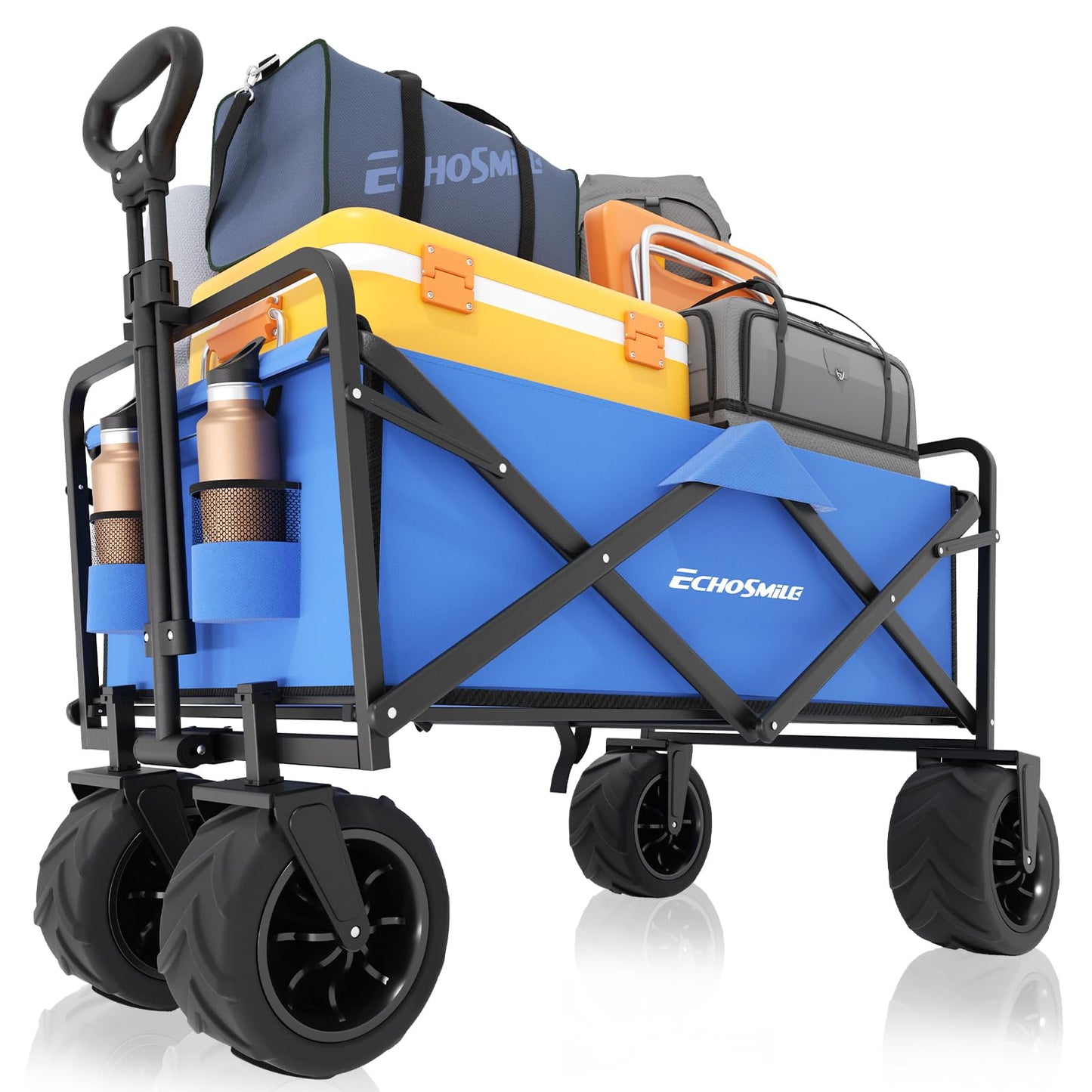 Heavy Duty Folding Wagon Cart with Big Wheels
