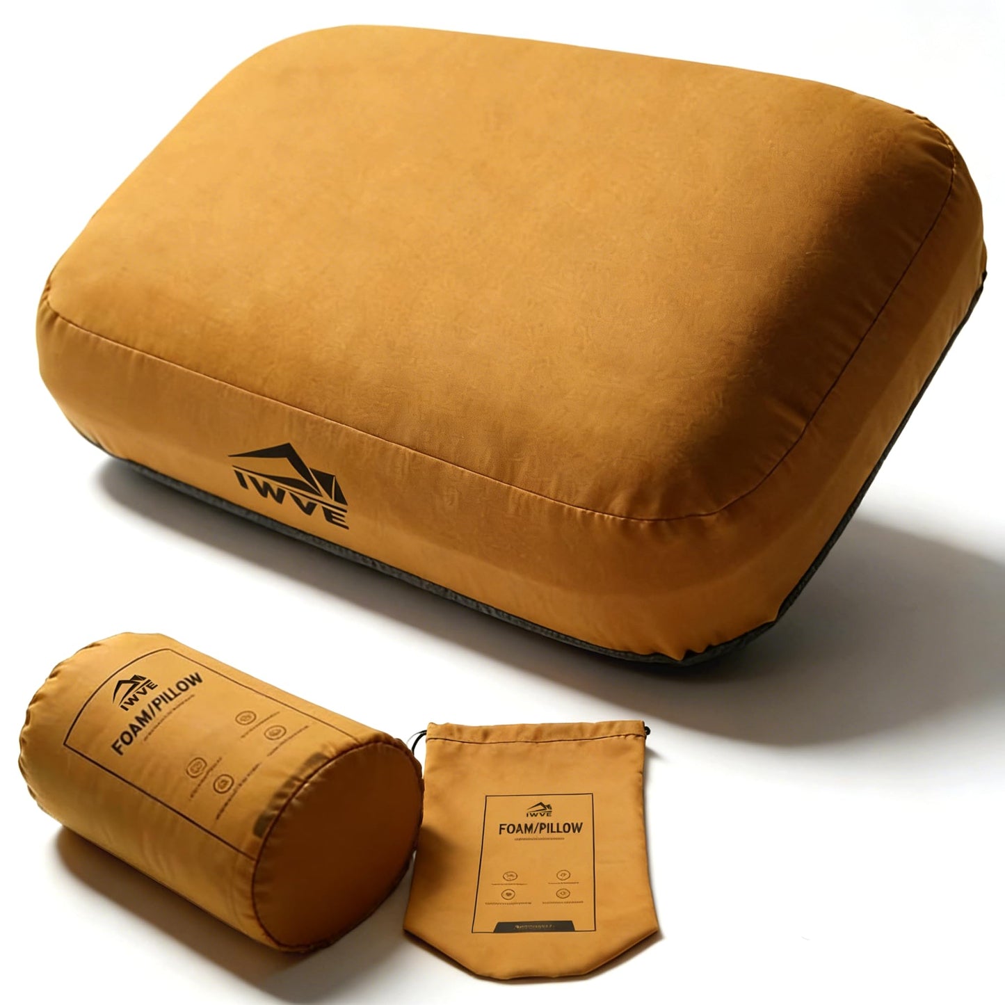 Memory Foam Camping Pillow for Travel and Hiking