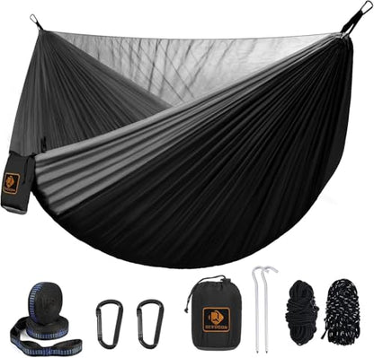 Portable Hammock with Mosquito Net and Tree Straps