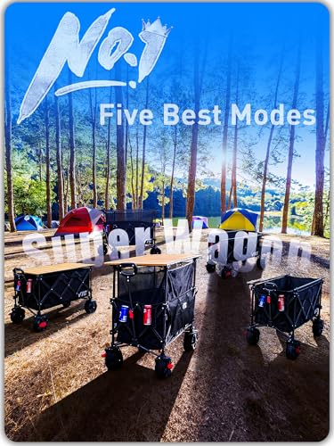 Heavy Duty Folding Wagon Cart with All-Terrain Wheels