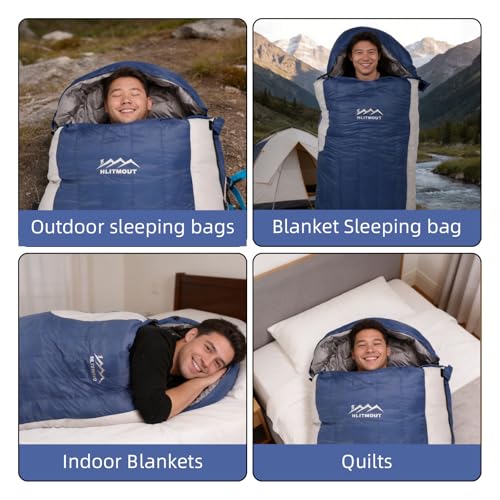 3-in-1 Lightweight Down Sleeping Bag for Outdoors