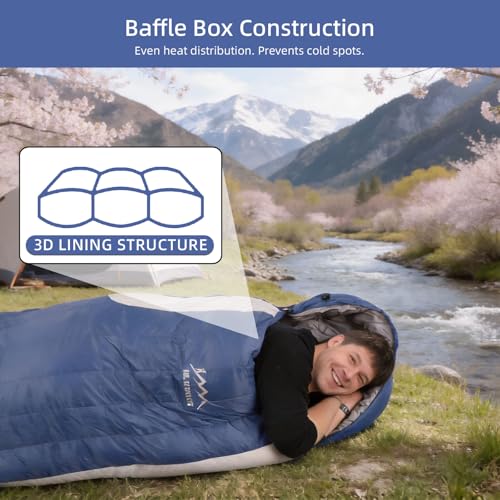 3-in-1 Lightweight Down Sleeping Bag for Outdoors