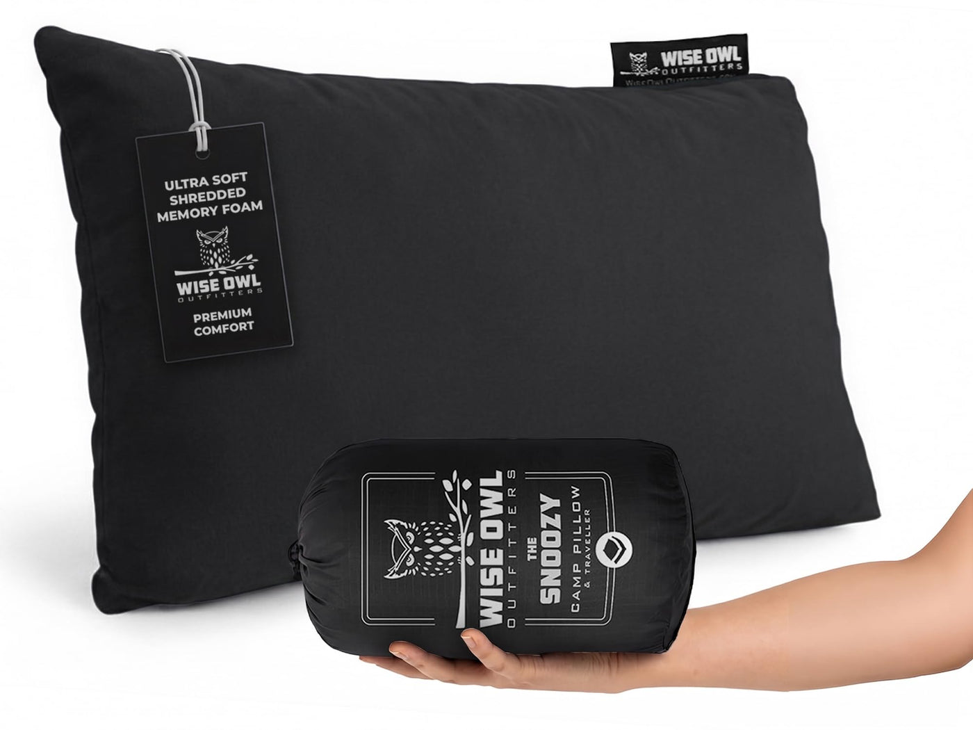 Memory Foam Camping Pillow for Travel and Hiking