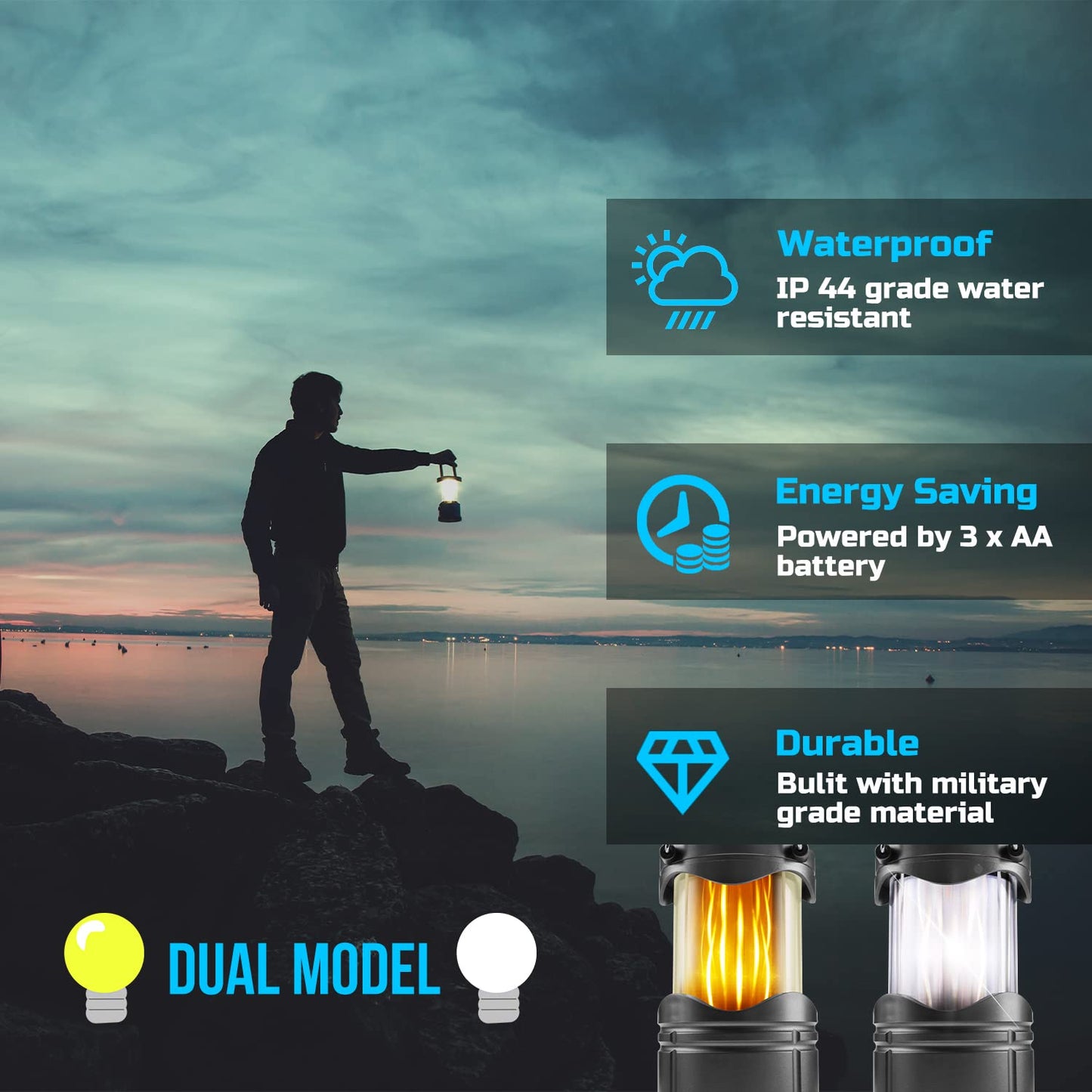 4 Pack Collapsible LED Camping Lanterns