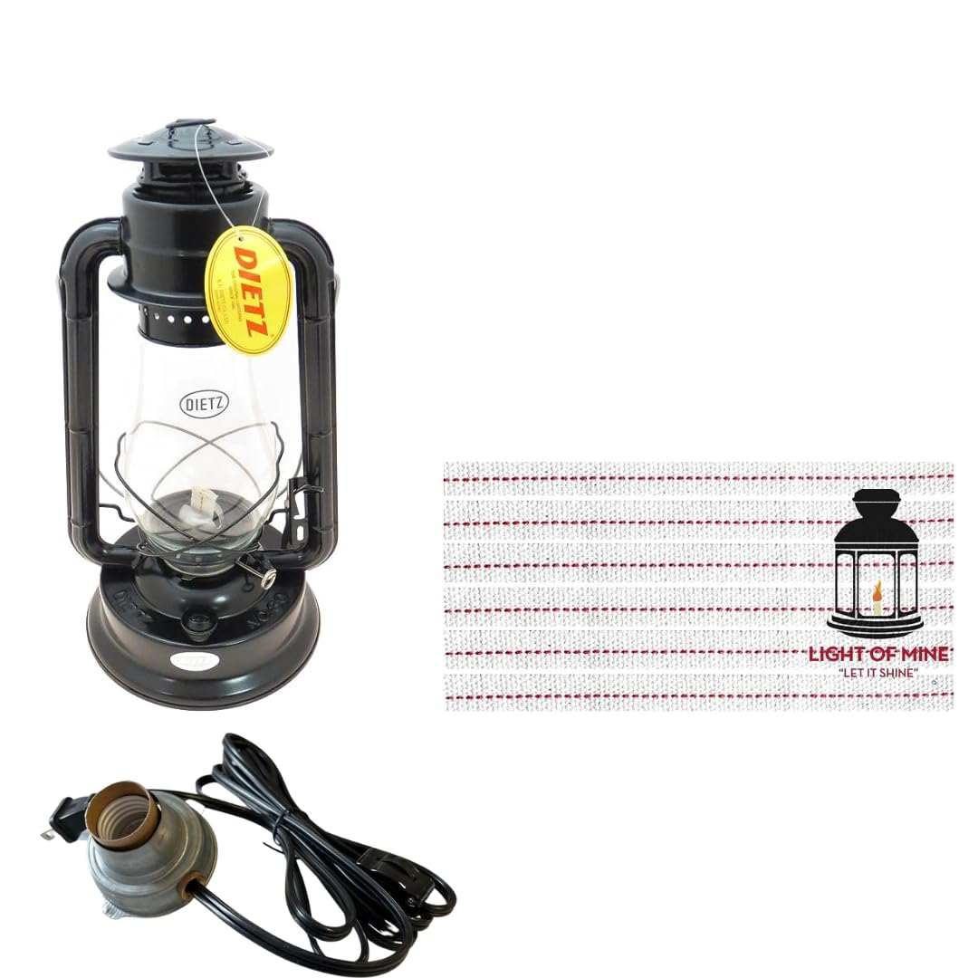 Classic Oil Camping Lantern with Replacement Wick