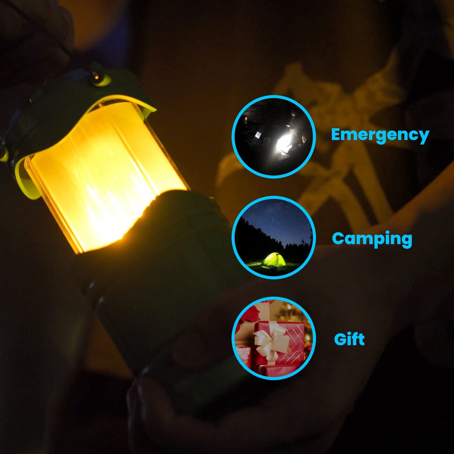 4 Pack Collapsible LED Camping Lanterns