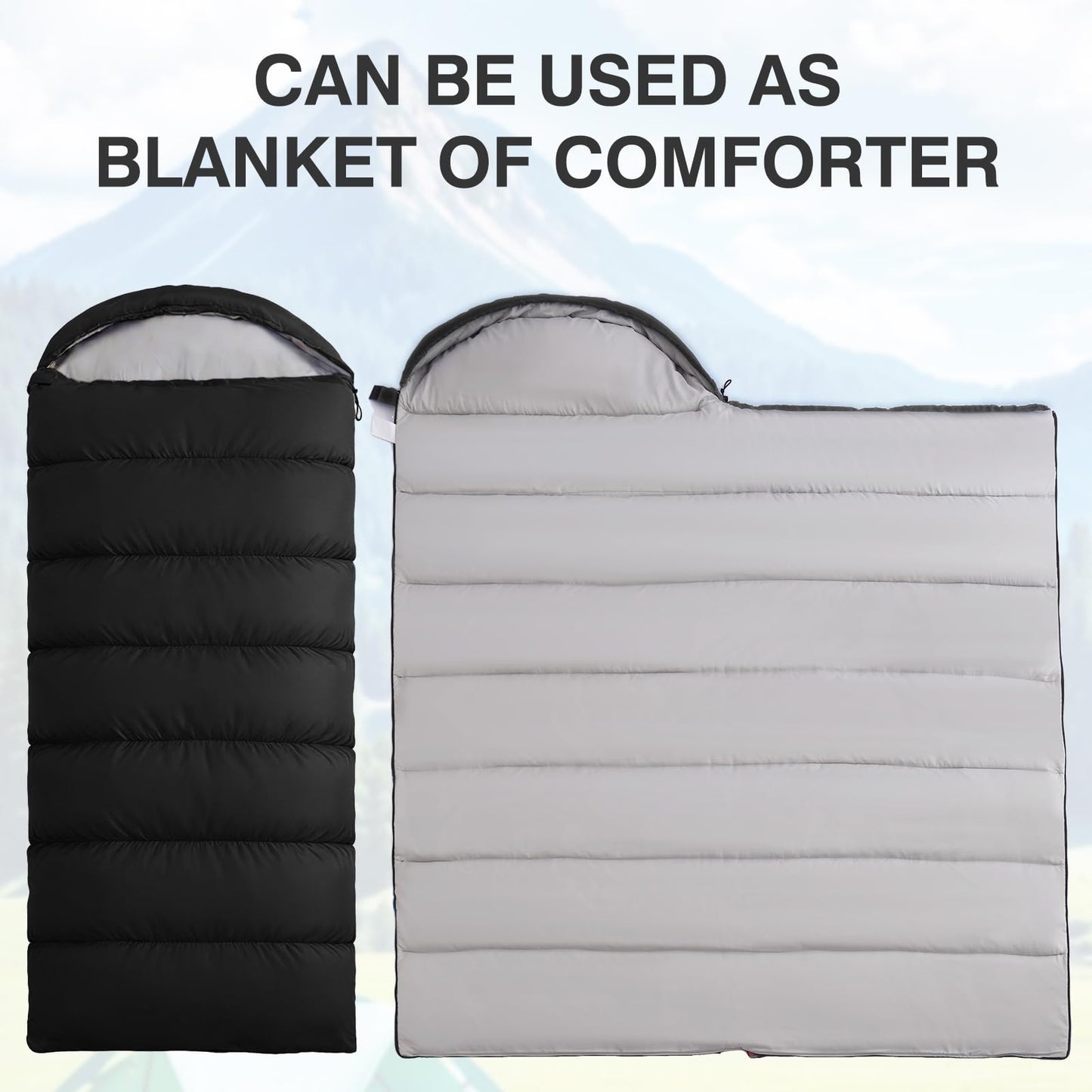 XXL Lightweight Waterproof Sleeping Bag for Camping