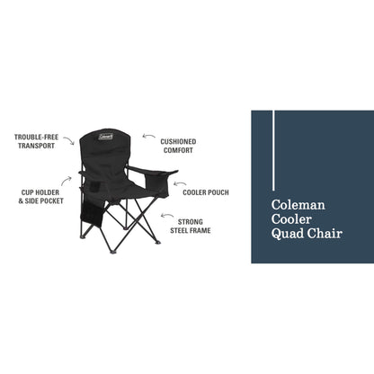 Portable Camping Chair with Cooler and Cup Holder