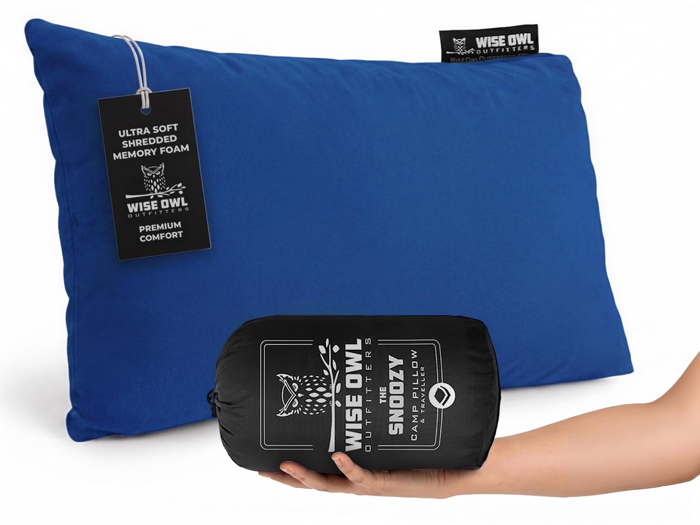 Memory Foam Camping Pillow for Travel and Hiking