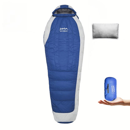 Down Sleeping Bag with Pillow for Camping and Hiking