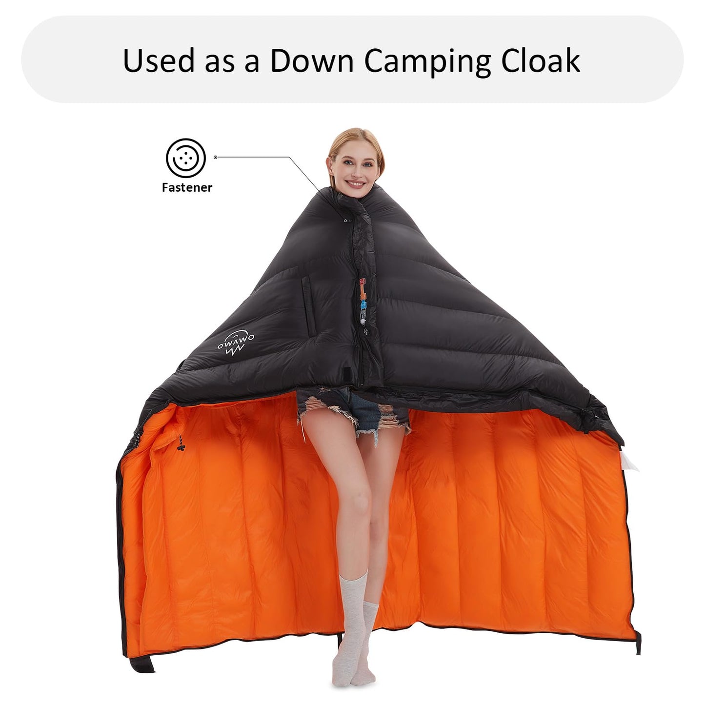 Wearable Down Sleeping Bag for Cold Weather Camping