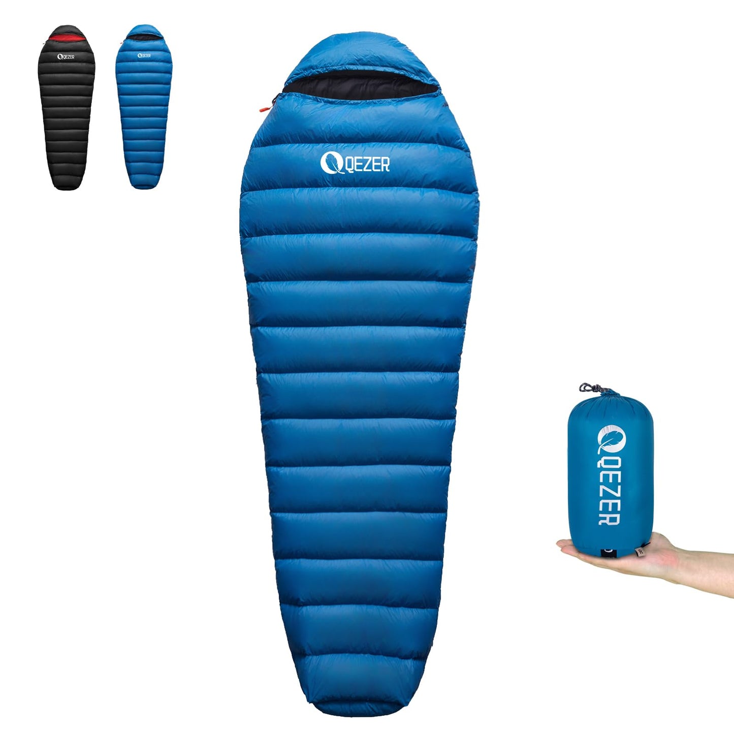 0°F Down Sleeping Bag for Cold Weather Camping