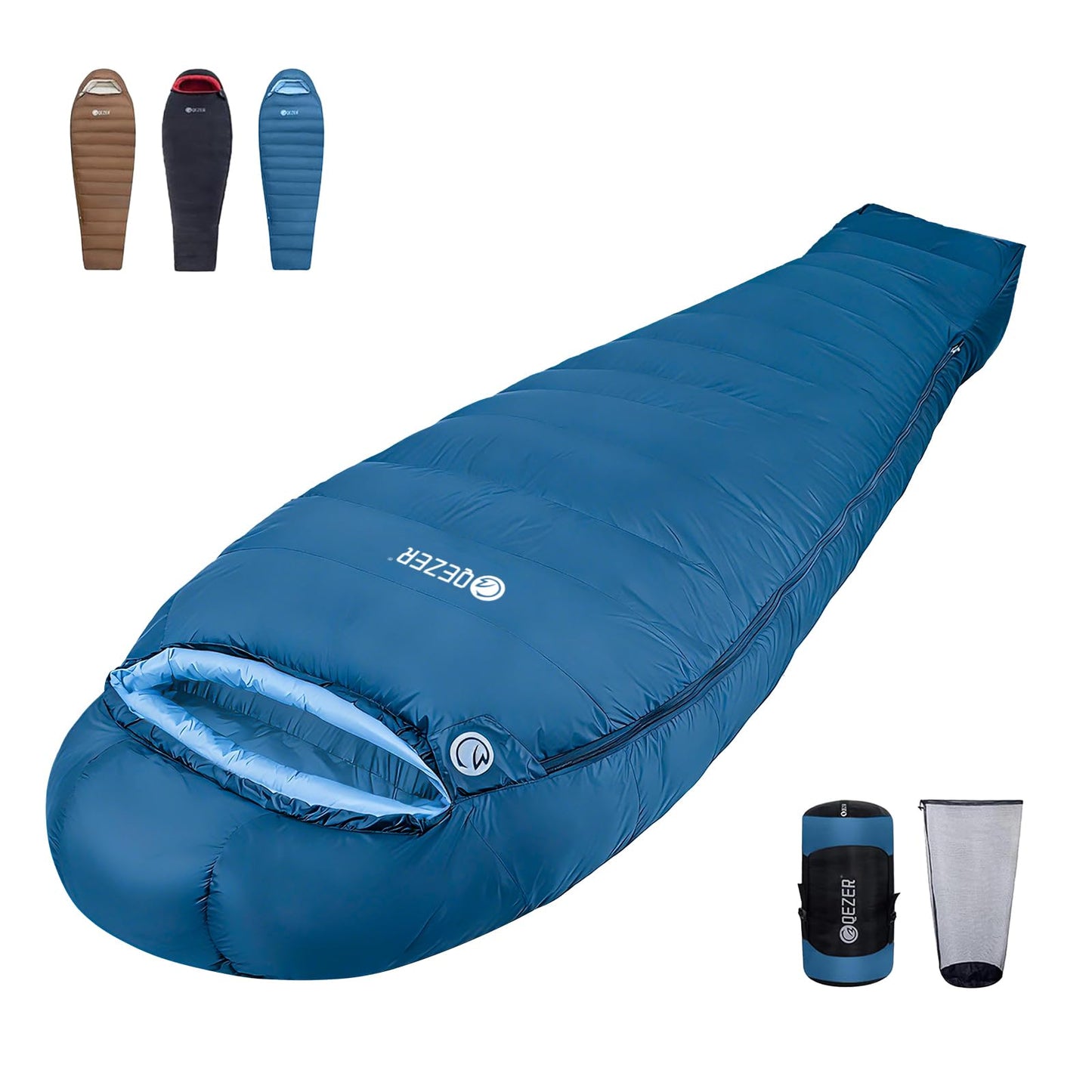 0°F Down Sleeping Bag for Cold Weather Camping