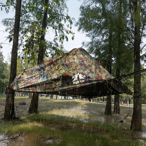 Single Camping Hammock Tent with Mosquito Net and Rainfly