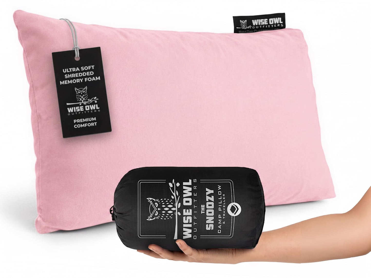 Memory Foam Camping Pillow for Travel and Hiking