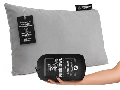 Memory Foam Camping Pillow for Travel and Hiking