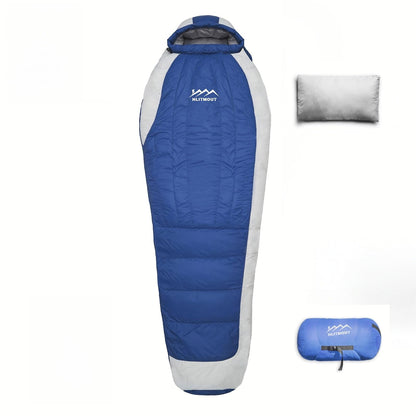 Down Sleeping Bag with Pillow for Camping and Hiking