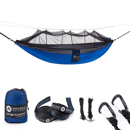 Double Camping Hammock with Mosquito Net and Rainfly
