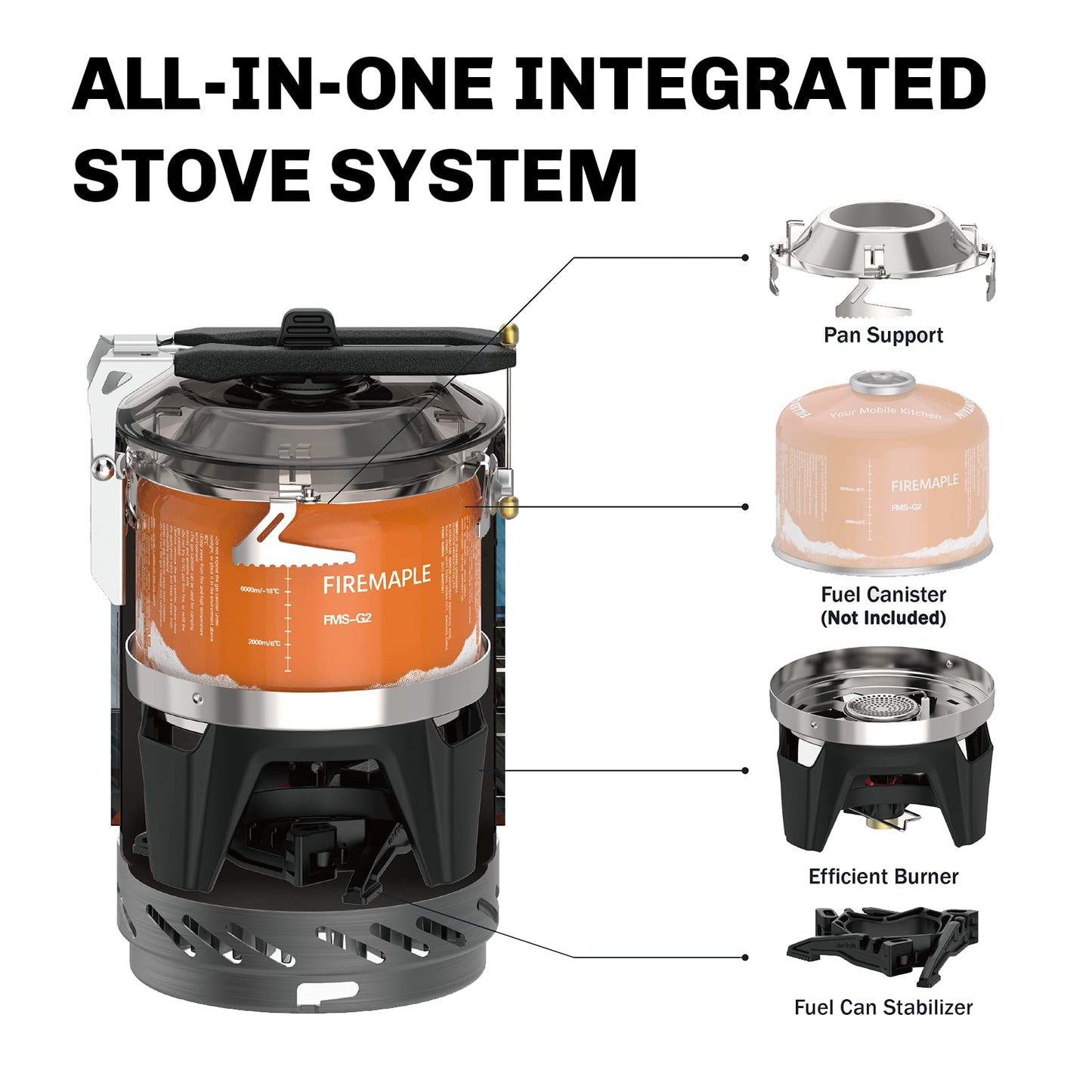Portable Propane Camping Cooking Stove System