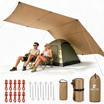 Large Waterproof Camping Tarp Canopy Shelter