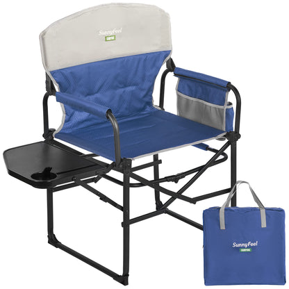 Oversized Folding Camping Chair with Side Table