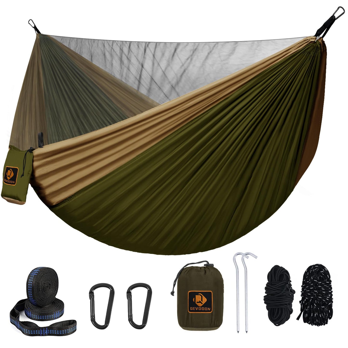 Portable Hammock with Mosquito Net and Tree Straps