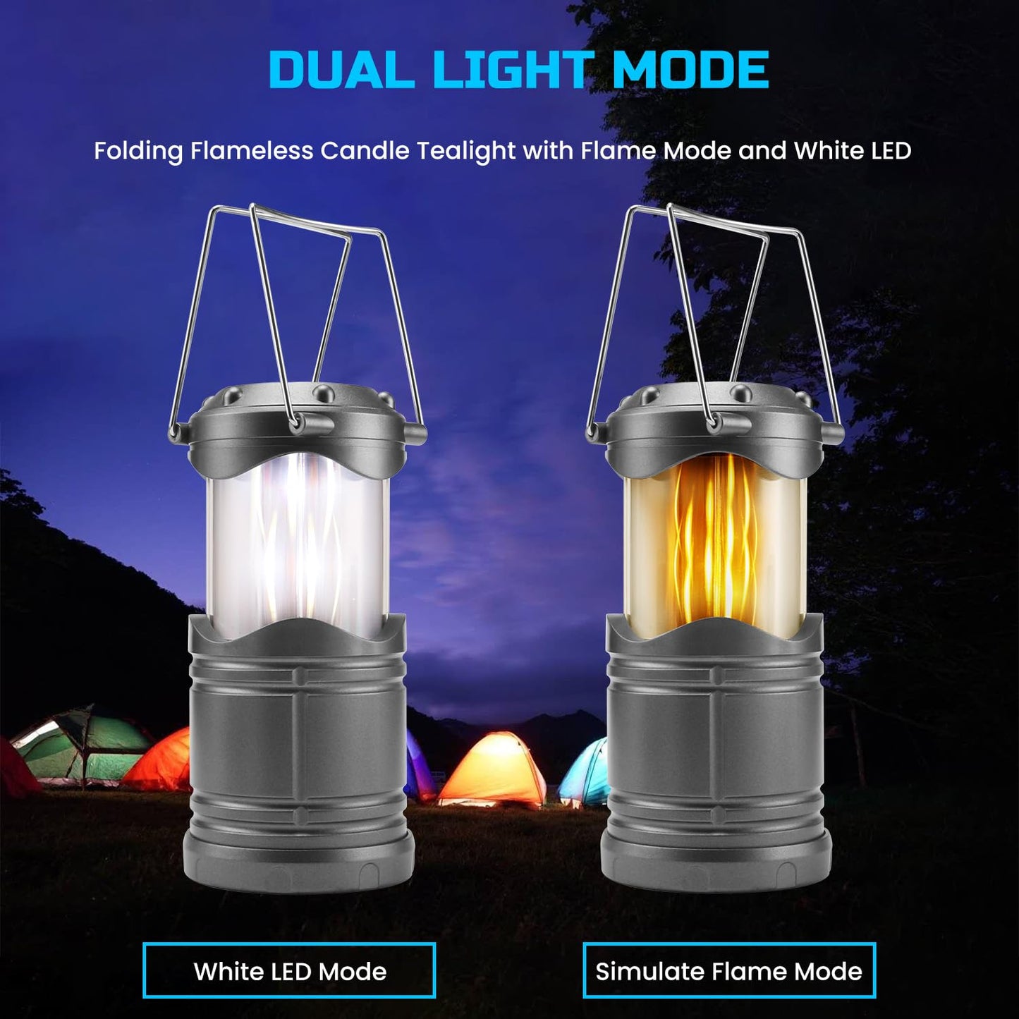 4 Pack Collapsible LED Camping Lanterns