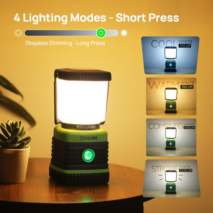 Consciot Rechargeable LED Camping Lantern