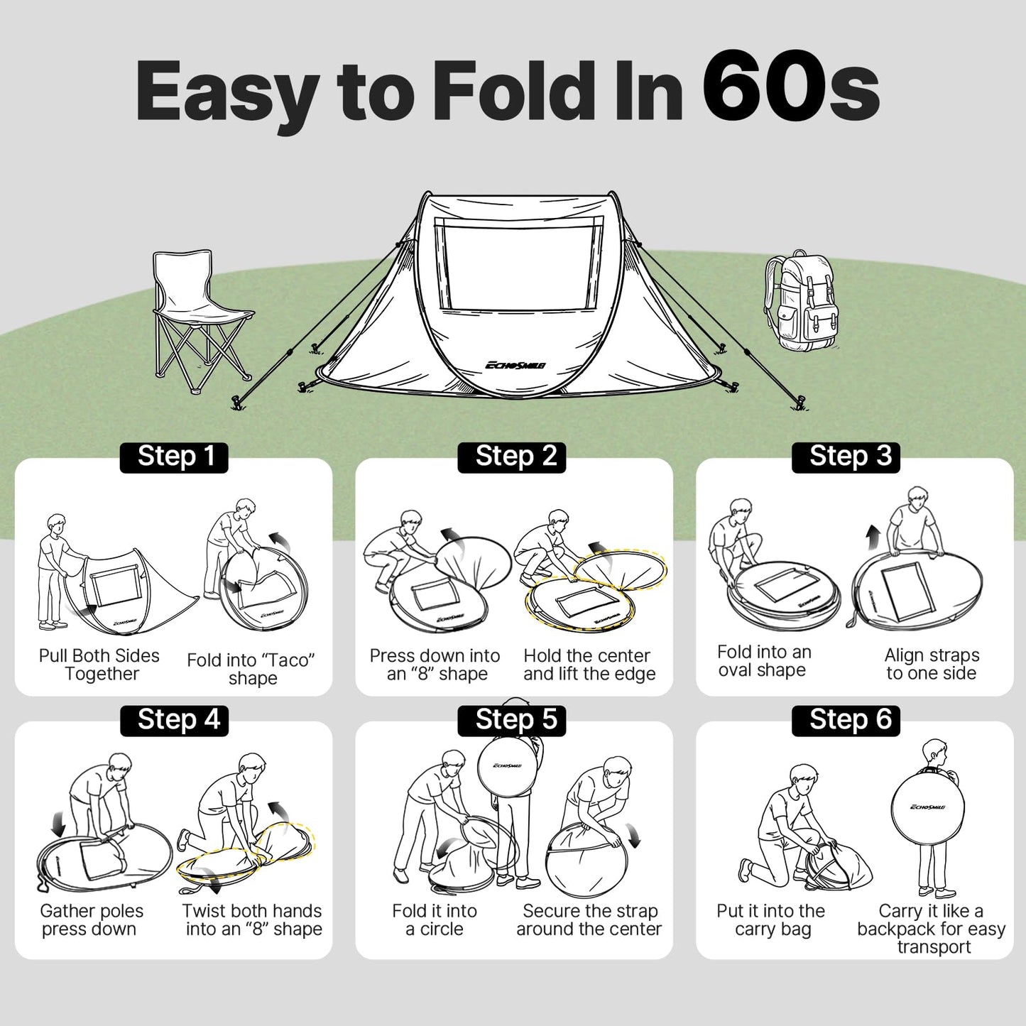 Pop Up Water Resistant Camping Tent