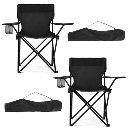 4 Pack Lightweight Folding Camping Chairs with Cup Holder