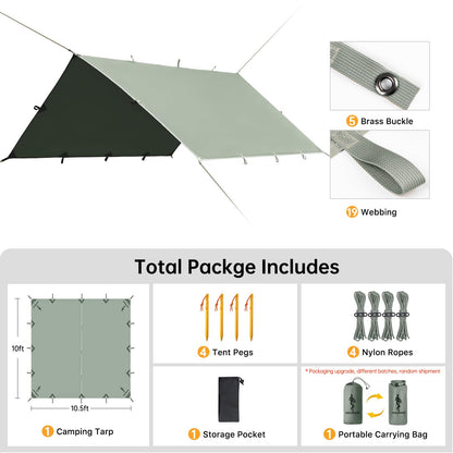 Waterproof Portable Camping Tarp Shelter