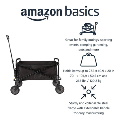 Collapsible Outdoor Utility Wagon with Cover Bag