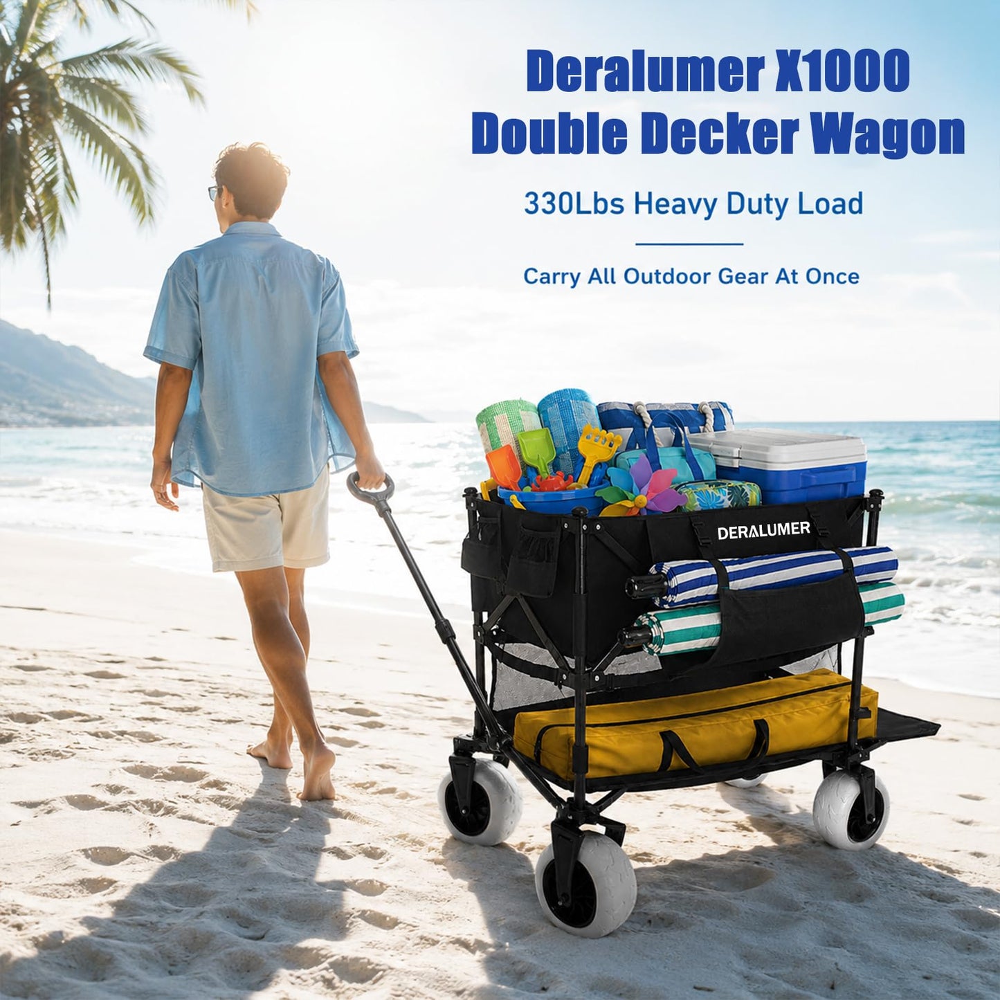 Heavy Duty Folding Camping Wagon Cart
