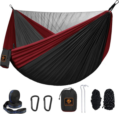 Portable Hammock with Mosquito Net and Tree Straps