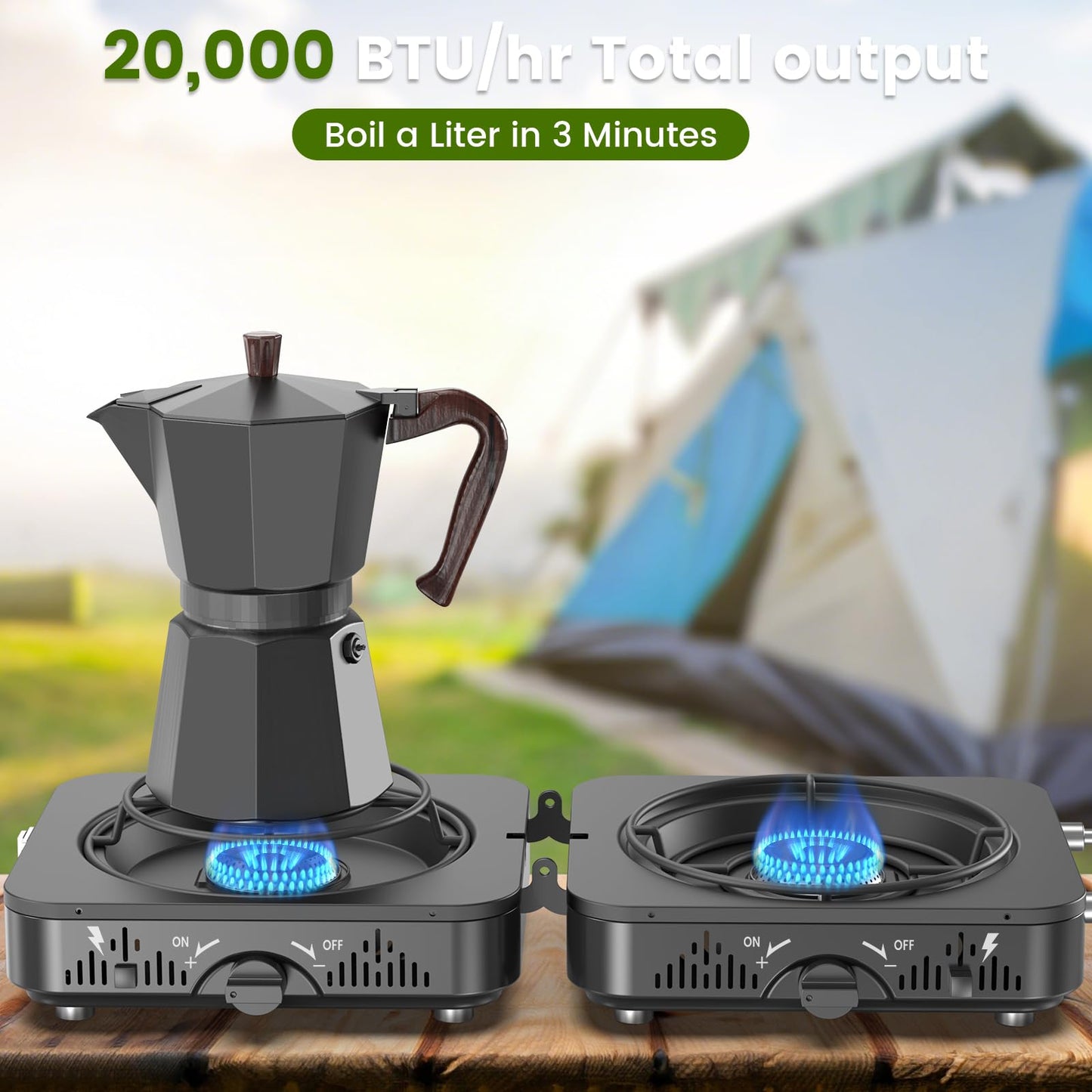 20,000 BTU Foldable Camping Stove