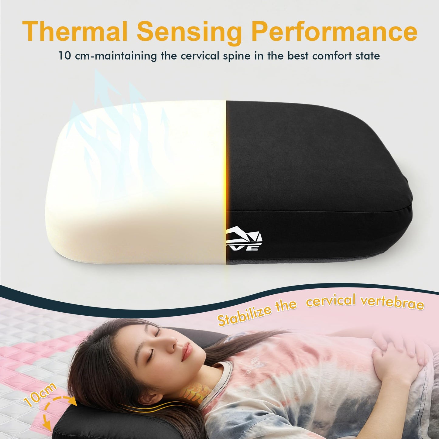 Memory Foam Camping Pillow for Travel and Hiking