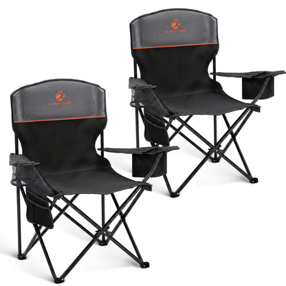 Heavy Duty Folding Camping Chair with Cooler Bag
