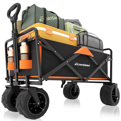 Heavy Duty Folding Wagon Cart with Big Wheels