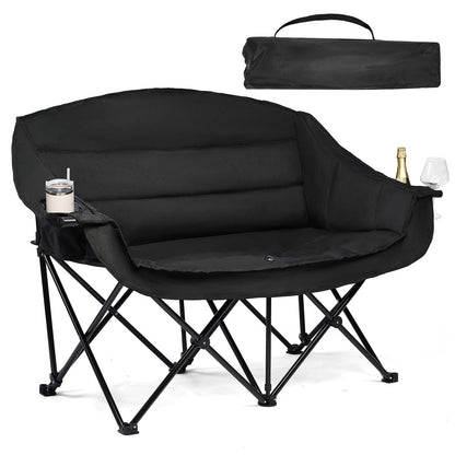 Oversized Heavy Duty Padded Camping Chair with Cooler
