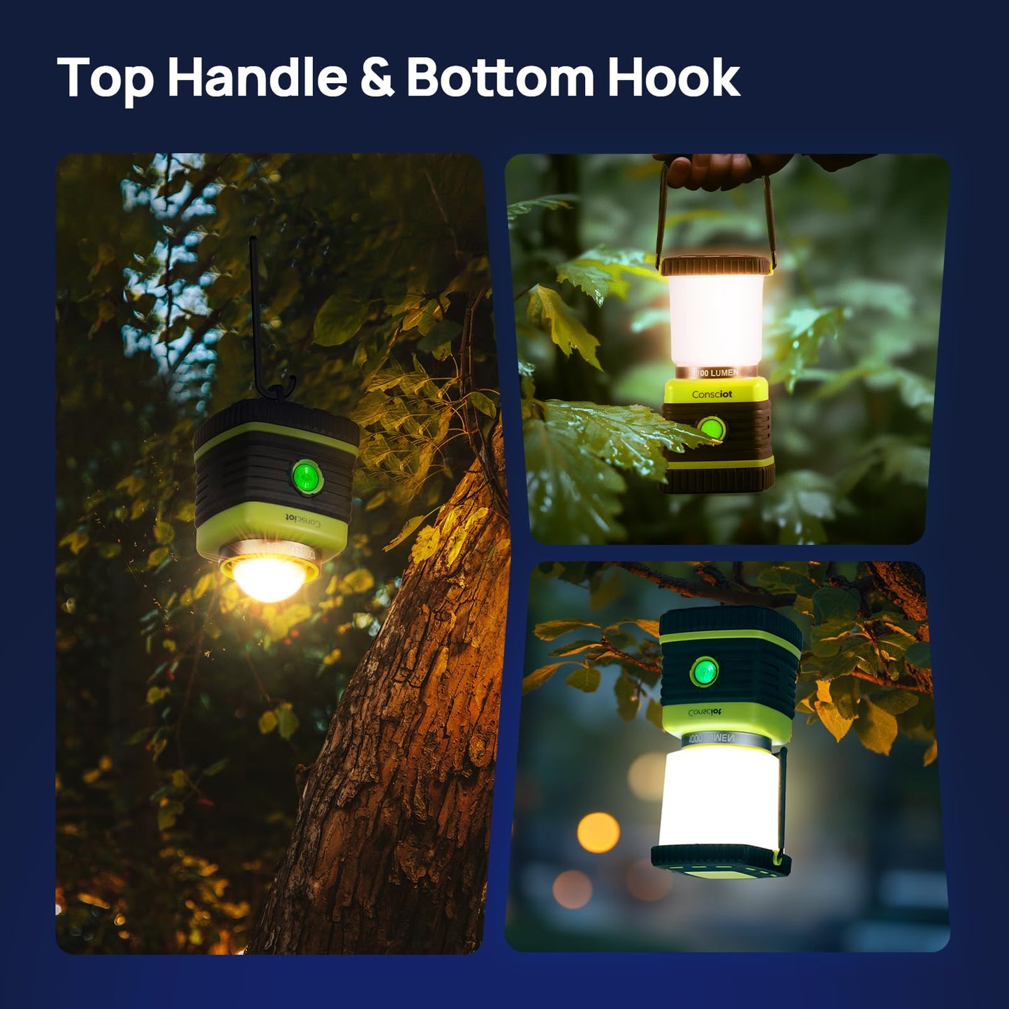 Consciot Rechargeable LED Camping Lantern