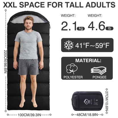 XXL Lightweight Waterproof Sleeping Bag for Camping
