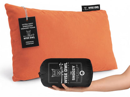 Memory Foam Camping Pillow for Travel and Hiking