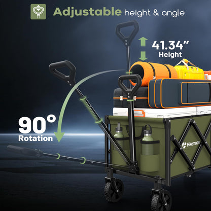 120L Folding Wagon Cart for Camping and Outdoors