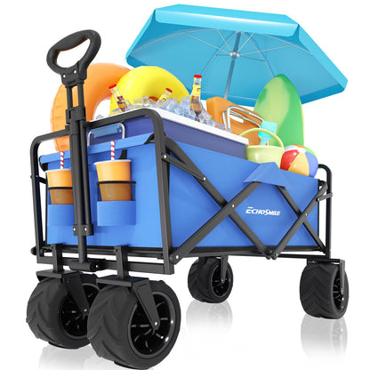 Heavy Duty Folding Wagon Cart with Big Wheels