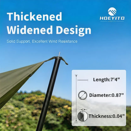 Waterproof Camping Tarp Canopy with Poles