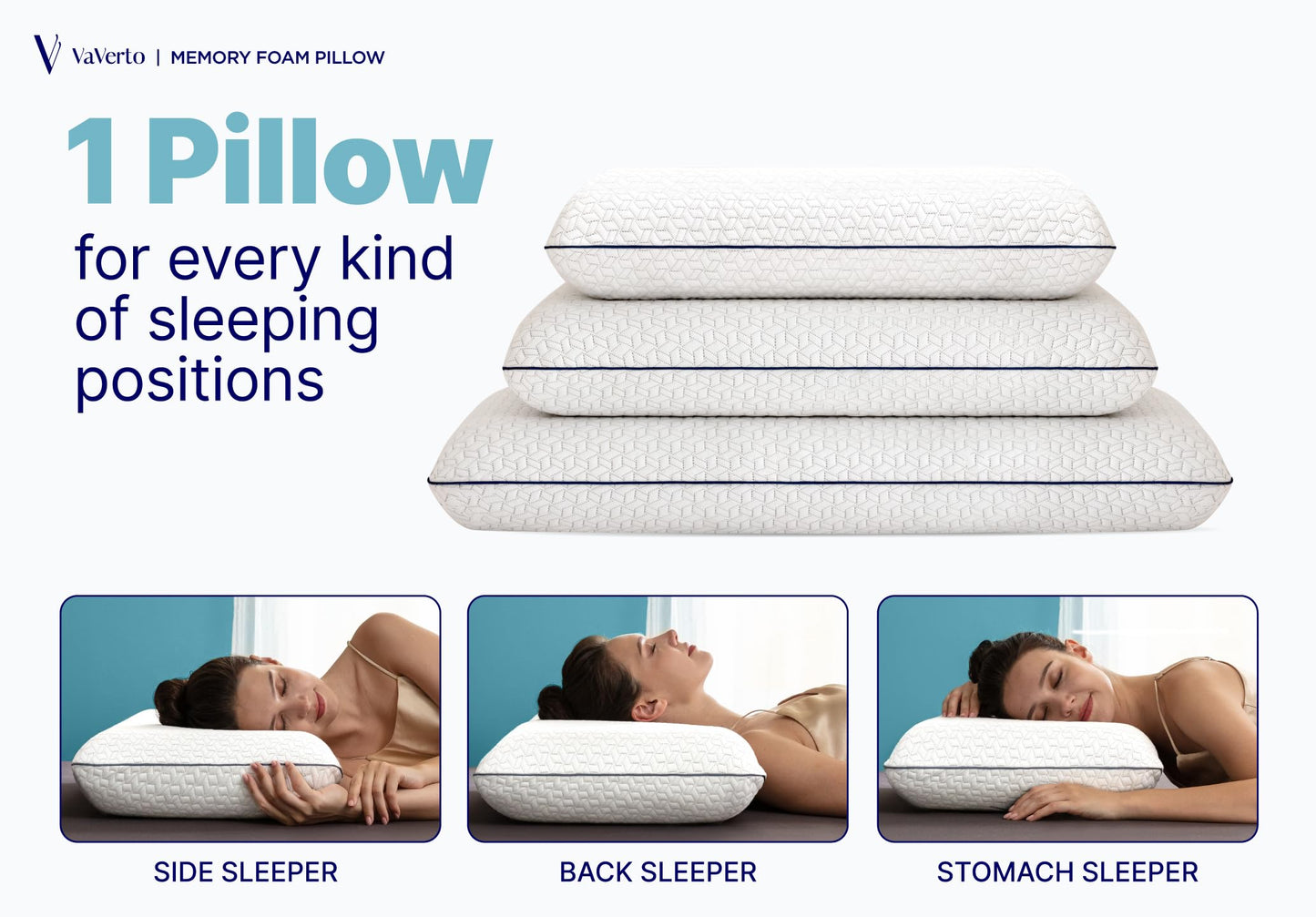 Vaverto Memory Foam Pillows
