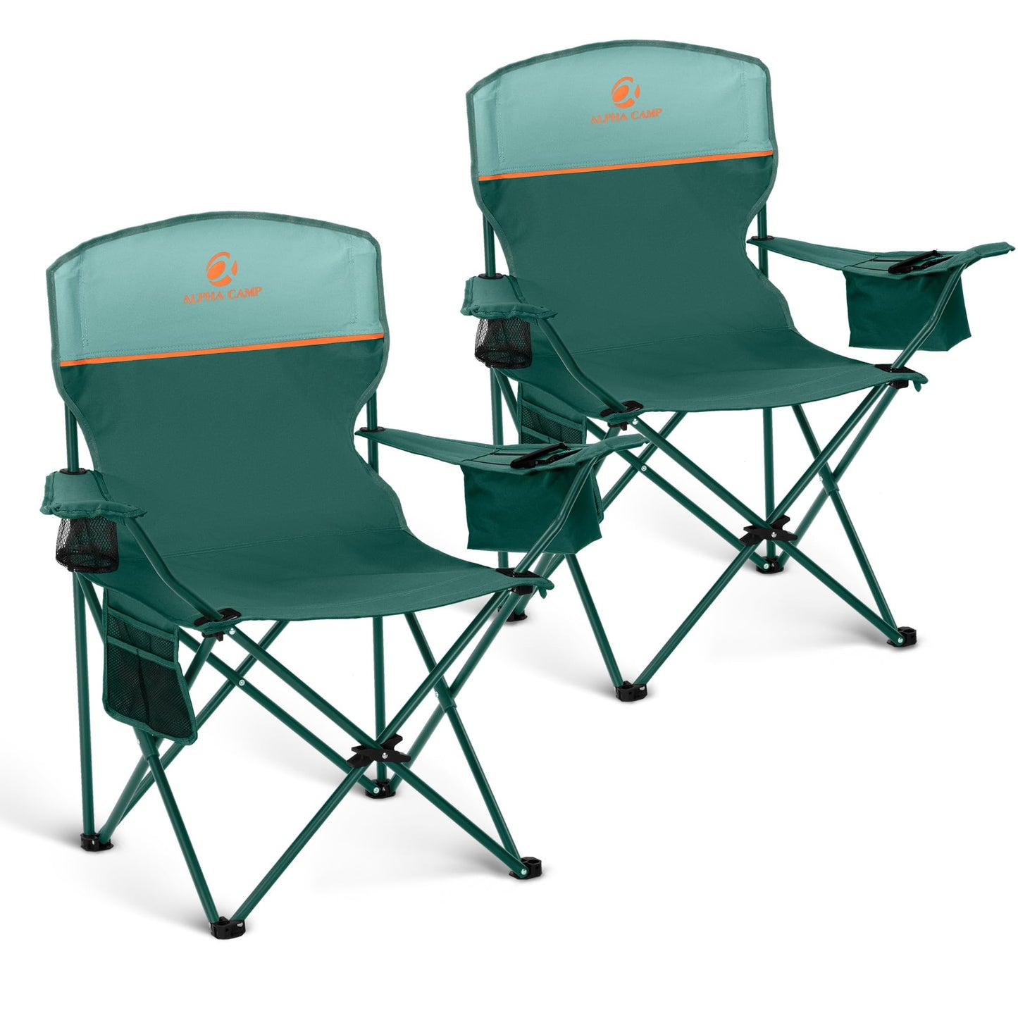 Padded Folding Camping Chair with Cooler Bag