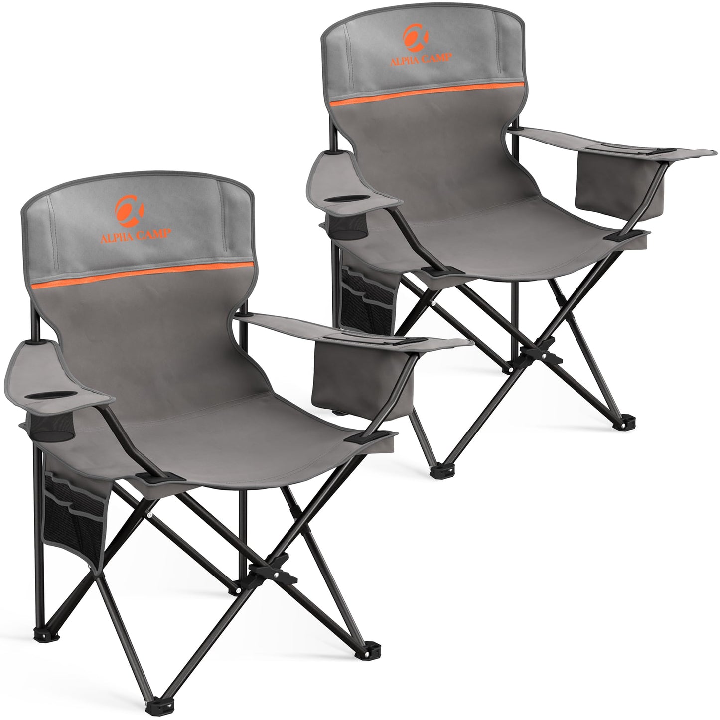 Heavy Duty Folding Camping Chair with Cooler Bag
