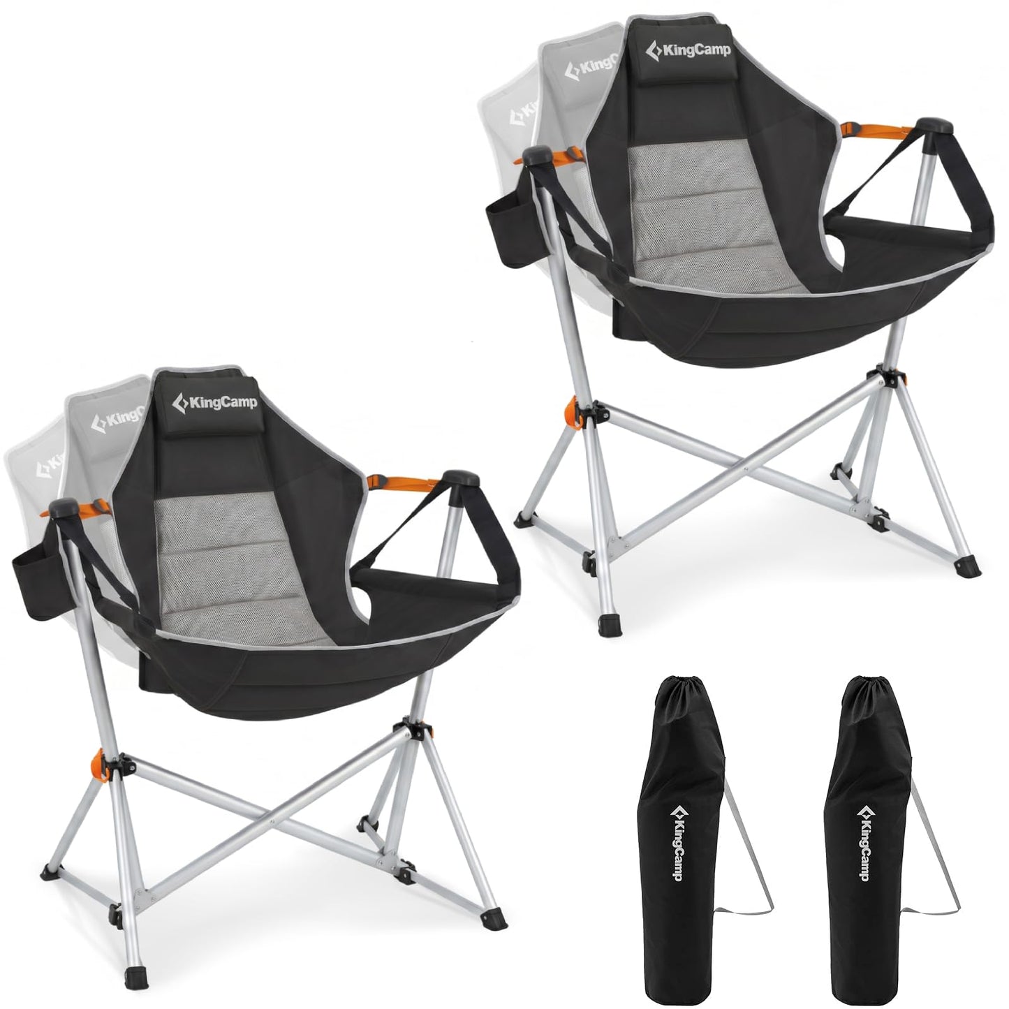 Oversized Folding Hammock Camping Chair with Recline