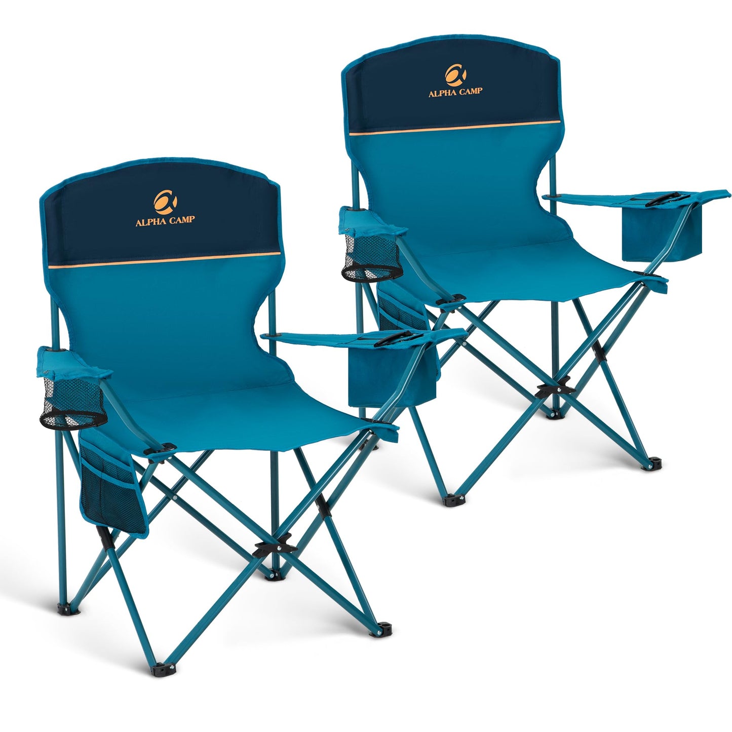 Padded Folding Camping Chair with Cooler Bag